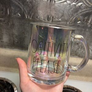 Iridescent Positivity Please Rae Dunn Mug